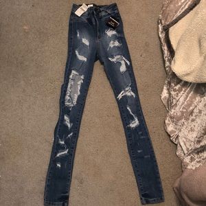 Be friendly fashion nova high waisted ripped jeans